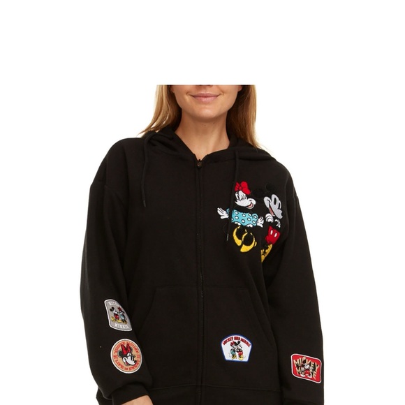 NWT Licensed Ladies Character MICKEY MOUSE Holiday Full Zip Up Hoodie Jacket L - Picture 4 of 4